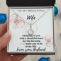 Gift for Wife From Husband - To My Beautiful Wife - Love From Your Husband - Golden colour Neckless for Beloved wife -  Pretty Neckless Gift for wifey -  Anniversary Gift For Wife from Husband - Beautiful Gift for Wifey