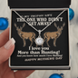 I Love You More Than Hunting - To My Trophy Wife -  Hunting Neckless for wifey - Romantic Neckless gift for soulmate - To Wife Necklace - Gift for Wife - Mother's Day Gift - Best gift for soulmate - Diamond Locket Gift for her