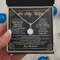 To My Wife Loving Your Husband - To My Beautiful Wife Necklace Boxed Jewellery - Anniversary Jewelry for Her - To my Wife Necklace - Romantic message  card for her