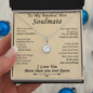 To My Smokin' Hot Soulmate - Gift For Your Soulmate - The One I Want To Be With - Soulmate Necklace For Women - Anniversary Gift For Wife from Husband