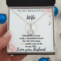 To My Beautiful Wife - Love From Your Husband - Gift for Wife Birthday - Diamond Necklace design for wife - Wife Gift - Gift from Husband - Silver Diamond Necklace for soulmate
