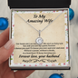 To My Wife Necklace From Husband - To My Soulmate Necklace For Women - Necklace For Wife From Husband - Forever Necklace for wife - husband love for wife - Diamond Necklace for soulmate