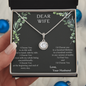 Dear Wife A special necklace to warm her heart - Love Your Husband, wife gift from husband future husband,Anniversary Gift For Wife, Customize Couple Necklace, Cute Romantic Poet for your wifey