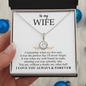 To My Wife - Alluring Necklace - I Love You Always & Forever - To My Queen - To My Wife Necklace With Message Card - Anniversary Gift For Wife - Gift For Wife - Necklace For Wife