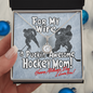 Couple Necklace Set -friendship Necklaces - Puckin' Awesome Hockey Mom - Happy Mothers Day - I Love You! - Life Birthday Gift- Anniversary Gift for Wife From Husband - Best Gift for Wife