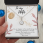 To My Wife Necklace - Gift for Wife Birthday - Happy Birthday My Love - Best BIrthday Gift for her - Anniversary Gift for her  -Romantic message card for her - Diamond Necklace for wife