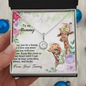 To My Mommy From Your Tummy Ryan Giraffe - To My Mom Necklace - Mother's Day Gift - Love Message Gift for Mother - Love Knot for mom