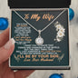 To My Wife I'll Be By Your Side Love Your Husband -Valentines Day Gifts For Wife- Wife Birthday Gift - Anniversary Gift For Wife from Husband - To My Soulmate Necklace For Women - Wife Birthday Gift