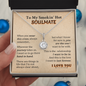 Gift For Your Soulmate - Hand In Hand - Love Knot - To My Smokin' Hot Soulmate - White Gold Name Necklace - 14K Solid Gold Name Pendant - Gold Woman Name Jewelry - Gift For My Wife - Romantic Wife Gift