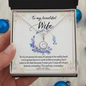 To My Beautiful Wife - You And Me Forever Everyday - Diamond Necklace for Her - Birthday Gift for her - Necklace for Anniversary Gift - Romantic Message for wifey