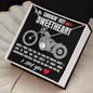 To My SMOKIN' HOT SWEETHEART I Love You - Biker - To My Wife Necklace From Husband - To My Soulmate Necklace For Women - Romantic Gift for Wife - White Gold Pendant