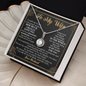 To My Wife Loving Your Husband - To My Beautiful Wife Necklace Boxed Jewellery - Anniversary Jewelry for Her - To my Wife Necklace - Romantic message  card for her