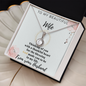 To My Beautiful Wife - Love From Your Husband - Gift for Wife Birthday - Diamond Necklace design for wife - Wife Gift - Gift from Husband - Silver Diamond Necklace for soulmate