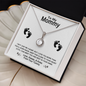 Personalised Baby Bump - Gift for Mother - To My Mom/Mommy Silver Pendant Necklace with Message Card - Diamond Necklace for mom