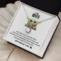 To My Wife - Yoda Best Wife In the Galaxy - To My Beautiful Wife Necklace Boxed Jewellery - Personalised Card Gift for Wife from Husband Lover - To My Wife Necklace From Husband - To My Soulmate Necklace For Women
