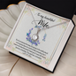 To My Beautiful Wife - You And Me Forever Everyday - Diamond Necklace for Her - Birthday Gift for her - Necklace for Anniversary Gift - Romantic Message for wifey
