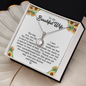 To My Wife Necklace, Valentines Day Gifts For Wife, Wife Birthday Gift, Anniversary Gift For Wife from Husband, Gift For Wife - Unconditional Love - Love Knot - Round Diamond Neckless for wifey - Gift for  wife