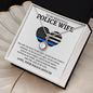 Love Knot Necklace for My Police Wife - Alluring Beauty Necklace for police wife - Best police wife Gift - To My Police Wife - Keys To My Cuff - wife Necklace