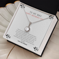 To My Wife - Woman of My Dreams - Necklace - To My Wife Necklace With Message Card - Anniversary Gift For Wife - Love knot Pendant Necklace - To My Soulmate Necklace For Women