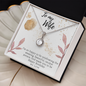 To My Wife Necklace - Gift for Wife Birthday - Happy Birthday My Love - Best BIrthday Gift for her - Anniversary Gift for her  -Romantic message card for her - Diamond Necklace for wife