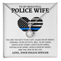 Love Knot Necklace for My Police Wife - Alluring Beauty Necklace for police wife - Best police wife Gift - To My Police Wife - Keys To My Cuff - wife Necklace
