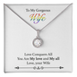 To My Gorgeous Wife - Love Conquers All - Couple Necklace Set - Gift for wife - Necklace for wife - Diamond Necklace set for wife
