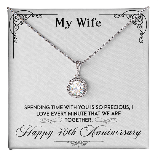 Anniversary Gift for Wife - My Wife Every Minute 40th Anniversary Peas Pod Necklace - Customize Couple Necklace - to My Wife Necklace - Romantic Gift for Wife - Anniversary Gift for Wife From Husband - Wife Gift - Wife Necklace