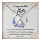 To My Beautiful Wife - You And Me Forever Everyday - Diamond Necklace for Her - Birthday Gift for her - Necklace for Anniversary Gift - Romantic Message for wifey