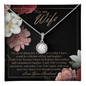 To My Wife Wedding Anniversary Gift - Soulmate Necklace For Women- Custom Necklace For Wife Personalized Wife Necklace Gift - To My Beautiful Wife Necklace Boxed Jewellery