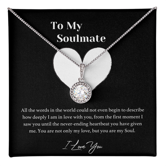 My Soulmate, Love You - Necklace - Customize Couple Necklace  - Valentine's Day Gift - to My Wife Necklace - Romantic Gift for Wife - to My Soulmate Necklace for Women - Couple Necklace Set