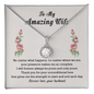 To My Wife Necklace From Husband - to My Soulmate Necklace for Women - Gift for My Wife- Romantic Wife Gift - Wife Birthday Surprise - Wife Birthday Gift - Anniversary Gift for Wife From Husband - Romantic Message Card for Wife