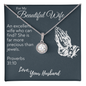 For My Beautiful Wife Love Your Husband, wife gift from husband future husband, Anniversary Gift For Wife, To My Wife Necklace, Romantic Gift for Wife, Romantic poet Necless for your Beautiful wife