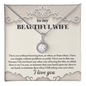 To My Beautiful Wife Necklace - Forever Love Necklace for wife - I Love You - Necklace for wife - Gift for Beloved wife - Necklace for Birthday - Gift from Husband
