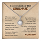 Gift For Your Soulmate - Hand In Hand - Love Knot - To My Smokin' Hot Soulmate - White Gold Name Necklace - 14K Solid Gold Name Pendant - Gold Woman Name Jewelry - Gift For My Wife - Romantic Wife Gift