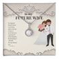 To My Wife Necklace - Romantic Gift for Wife - White Gold Pendant - Couple Gift - Necklace for wife Newly married couple - Customize Couple Necklace