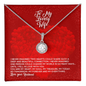 To My Lovely Wife -- To My Wife Necklace With Message Card - Anniversary Gift For Wife - Heart  message card for wife -  Forever Love Necklace - Love Your Husband