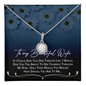 To My Wife Necklace - Valentines Day Gifts For Wife - Wife Birthday Gift - Anniversary Gift For Wife from Husband - Best Gift for soulmate Birthday - Mother's day Gift - Diamond Necklace for wifey