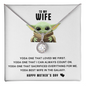 To My Wife - Yoda Best Wife In the Galaxy - To My Beautiful Wife Necklace Boxed Jewellery - Personalised Card Gift for Wife from Husband Lover - To My Wife Necklace From Husband - To My Soulmate Necklace For Women