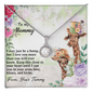To My Mommy From Your Tummy Ryan Giraffe - To My Mom Necklace - Mother's Day Gift - Love Message Gift for Mother - Love Knot for mom