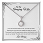 To My Wife Necklace With Message Card - Anniversary Gift For Wife - Couple Necklace Set - Friendship Necklaces - Gift for her him - Anniversary gift - Diamond Necklace for Wife