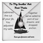 To My Smokin' Hot First Mate - Admired Your Jib Forever Love Necklace - To My Queen - To My Wife Necklace Anniversary Gift For Wife - Birthday Gift For Wife