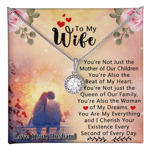 Gift For Her - Anniversary Gift For Wife - Birthday Love Knot Necklace For Wife, To My Wife Necklace, Valentines Day Gifts For Wife, To My Wife Necklace With Message Card, Diamond Neckless for soulmate