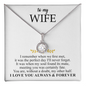 To My Wife - Alluring Necklace - I Love You Always & Forever - To My Queen - To My Wife Necklace With Message Card - Anniversary Gift For Wife - Gift For Wife - Necklace For Wife