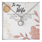 Gift for Wife Birthday - To My Wife Necklace - Happy Birthday My Love - Romantic Wife Gift  - Wife Birthday Surprise - Golden colour Neckless for Beloved wife - Pretty Neckless Gift for wifey