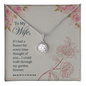 To My Wife Necklace - Sweetest Hearts for wife - Diamond Necklace for her - To My Wife Necklace - Necklace with love message for wife