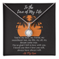 To The Love of My Life - Love-Knot - All My Love - To My Queen - Best Gift for her Birthday - Diamond Necklace for  Wife - Engagement Gift for her