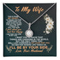 To My Wife I'll Be By Your Side Love Your Husband -Valentines Day Gifts For Wife- Wife Birthday Gift - Anniversary Gift For Wife from Husband - To My Soulmate Necklace For Women - Wife Birthday Gift