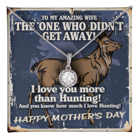 Couple Necklace Set - Friendship Necklaces - Customize Couple Necklace - Necklace for Wife From Husband - Gifts for Her- Birthday Gifts for Wife - I Love You More Than Hunting! - Happy Mother's Day
