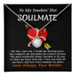 To My Smokin' Hot Soulmate Love Always Your Welder - To My Beautiful Wife Necklace Boxed Jewellery - Gift for soulmate - Romantic message card for wife - Birthday Gift for wife