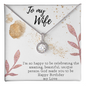 To My Wife Necklace - Gift for Wife Birthday - Happy Birthday My Love - Best BIrthday Gift for her - Anniversary Gift for her  -Romantic message card for her - Diamond Necklace for wife